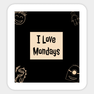 I love Monday Sticker